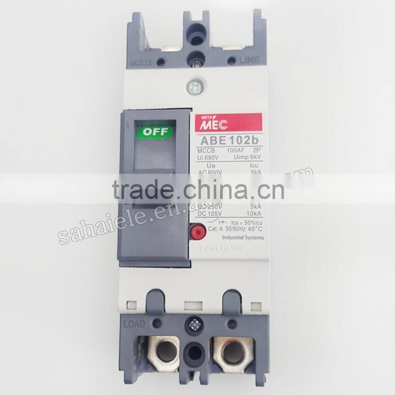 Competitive Price Shouke ABN103B 3P 60A ABE 102b 2P MCCB Manufacturer