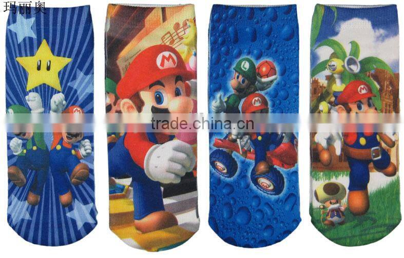 Cartoon Photo Print Ankle Socks