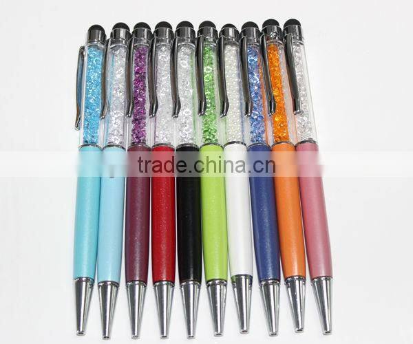 2014 stylus touch pen crystal nice ball pen