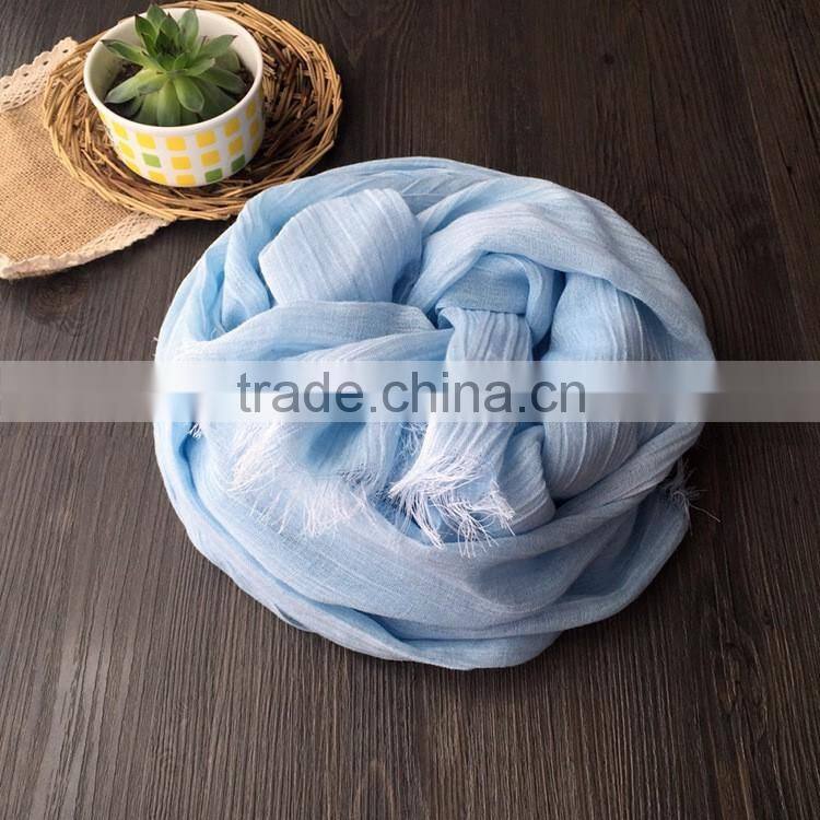 90CMX210CM Large Long Size Cotton Linen Plain Pashmina Shawl