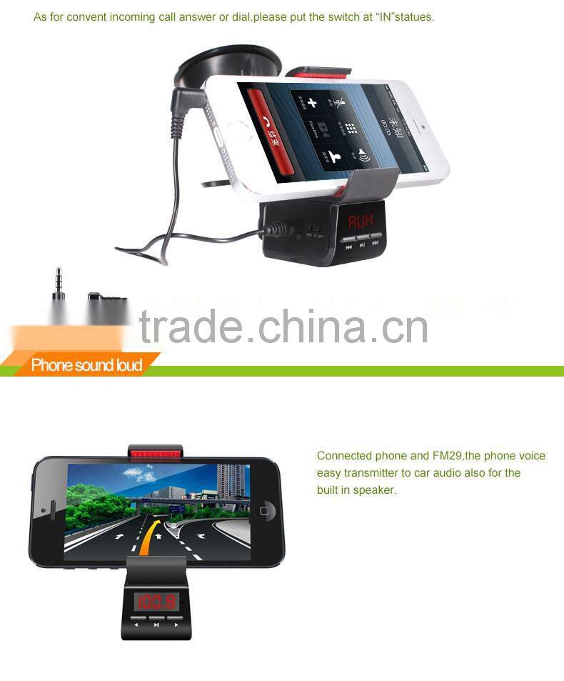 High Quality Car Holder With Charging Plus BT Handsfree And External Speaker