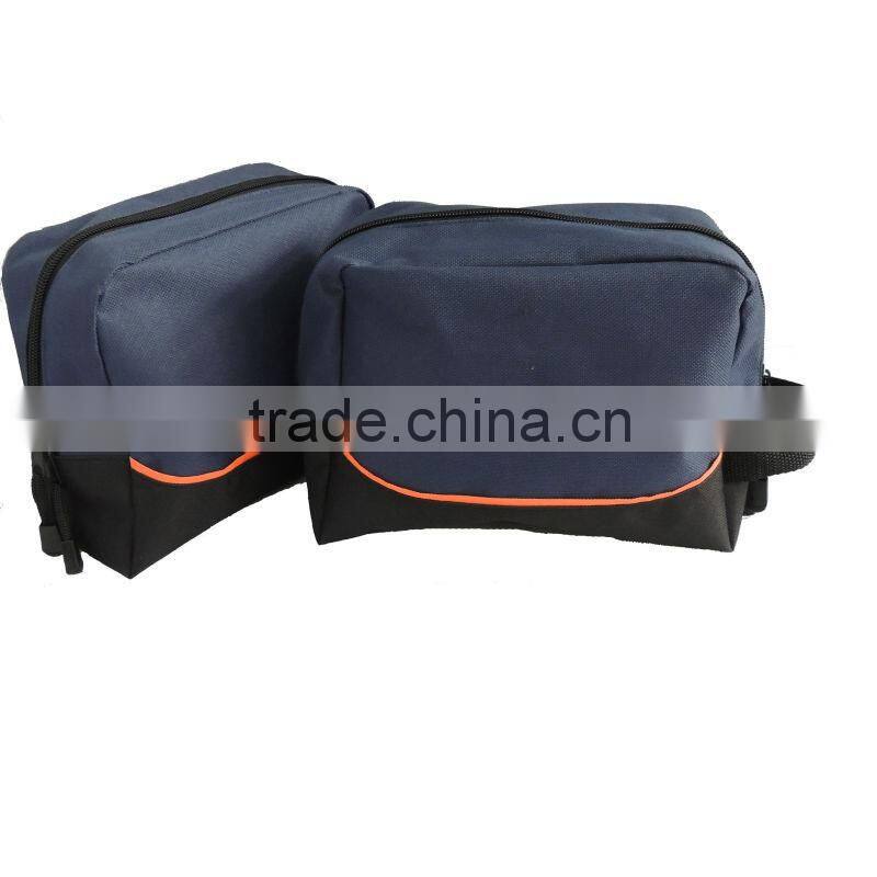 Portable waterproof polyester fabric makeup bag
