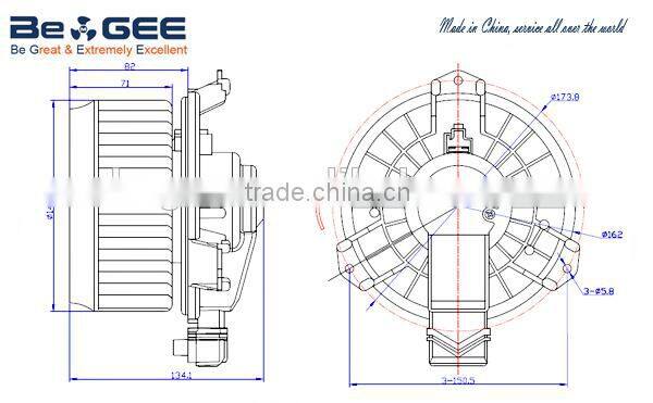 Car Heater Blower Motor For Toyota Yaris 07-12/ Scion XD 08-11