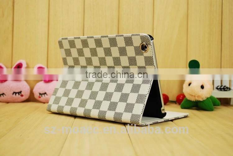 grid style pc pu case for iPad mini 3