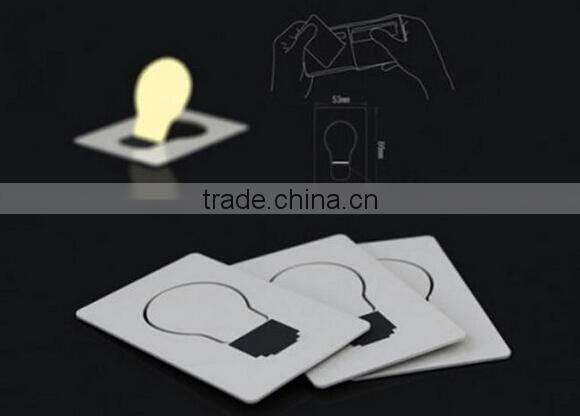 novelty Mini Portable Pocket LED Card Light Lamp put in Purse Wallet