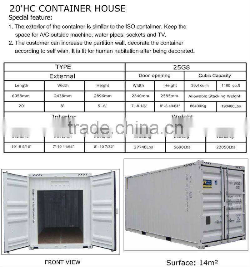 20HC Light Steel Structure Luxury Container Houses