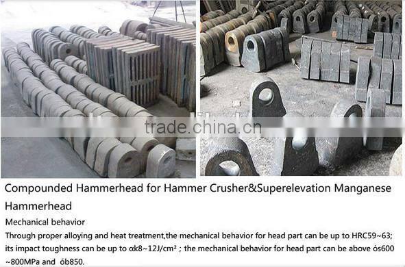 High chrome cast iron crusher hammer head