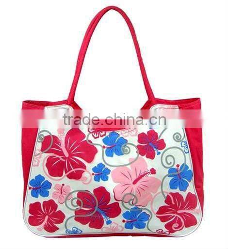 2015 best sell customized striped beach bag