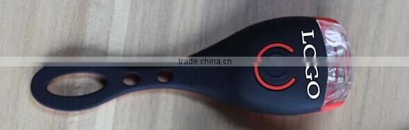 Factory supply battery operated waterproof silicone rubber bike light
