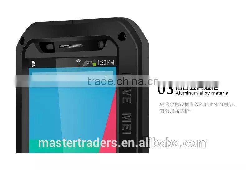 Love Mei Powerful Waterproof Dirtproof Shockproof Metal Protective Case For Motorola Nexus 6 MT-3164