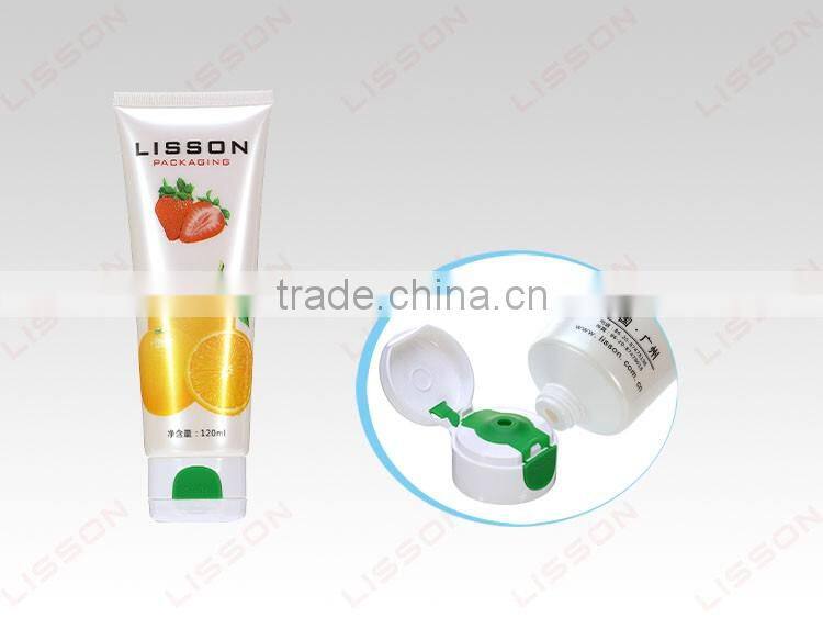 70-180Ml Cosmetic face Cream Round Plastic Tube With Silicon Rubber Cap