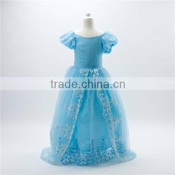 Pretty cinderella cosplay princess dress for 100-150 cm girls child fashion dress (Ulik-A0354)