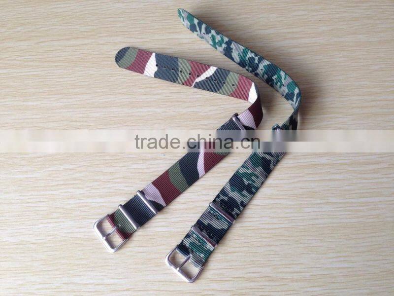 20mm Camouflage Nato Cuff Nylon Watch Band
