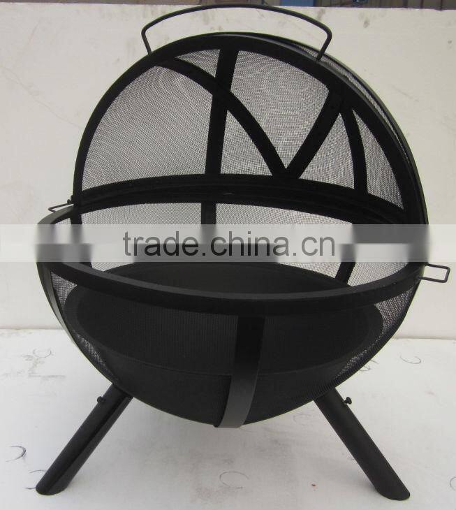 Outdoor large steel wood burning firepit with high temrature painted