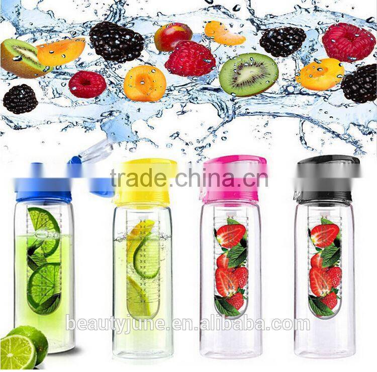 2015 new custom logo bpa free tritan fruit infuser water bottle, infuser water bottle Tritan sport water bottle plastic hot sale