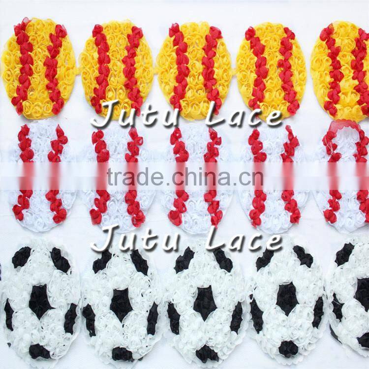 Shabby rosette trim basketball , football/rugby, soccer ball, volleyball, softball flower accessories