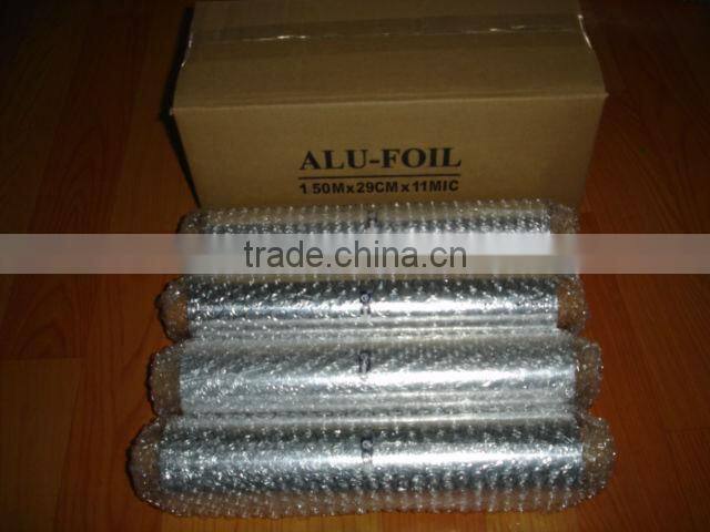 9mic-30mic thickness aluminum foil rolls for food wraping with high quality