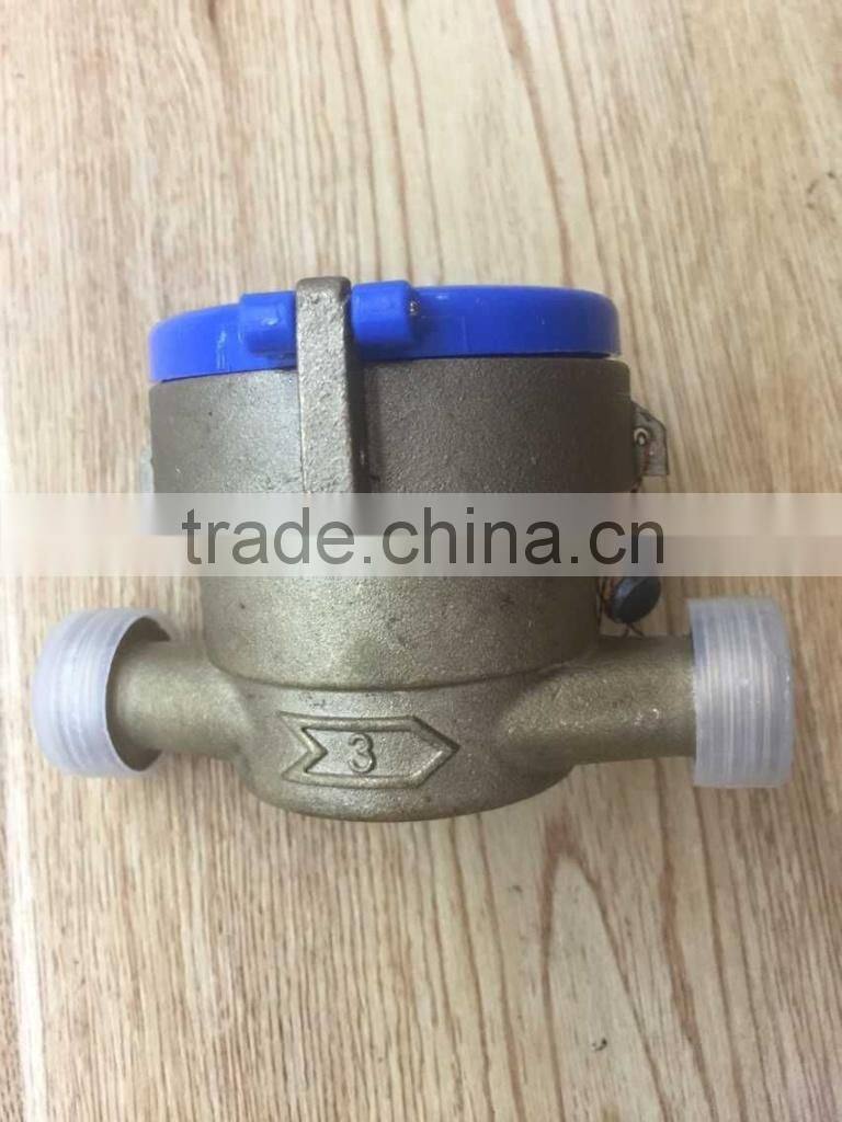 Multi jet dry type water meter 15mm/Brass DN15 class B water meter