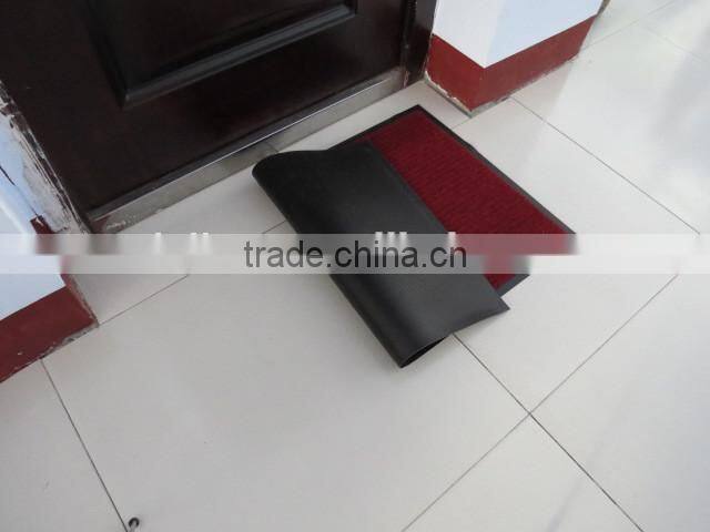 pvc door mat with stripe