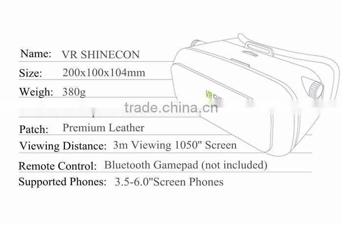 OEM Original Shinecon Virtual Reality 3D Movies Games Viewing Headset Glasses high tech vr shinecon 3d virtual reality helmet