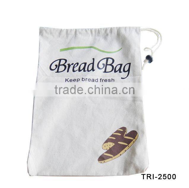 Cheap White Canvas Shopping Drawstring Backpack Bag For Food