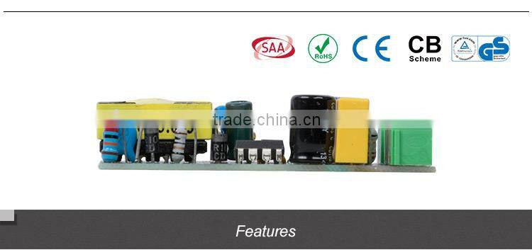 3 Year warranty constant current 6w 12v led power supply