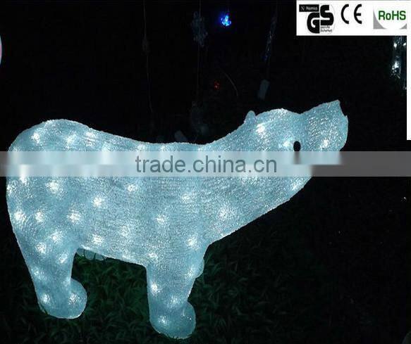 High:55CM 100LED sea bear 3D motif lights With 8 functions