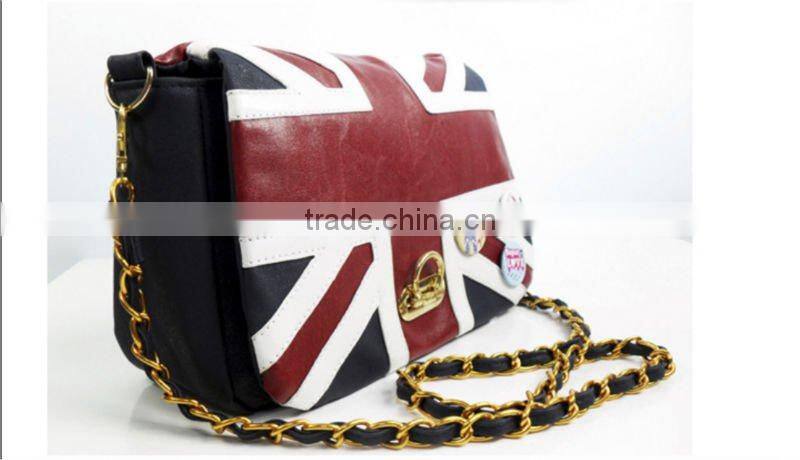 The New England flag Vintage messenger Crossbody Bag chain female