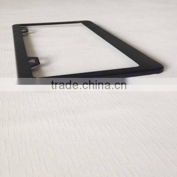 Wholesale USA standard stainless steel matt black blank car license plate frame,number plate frame