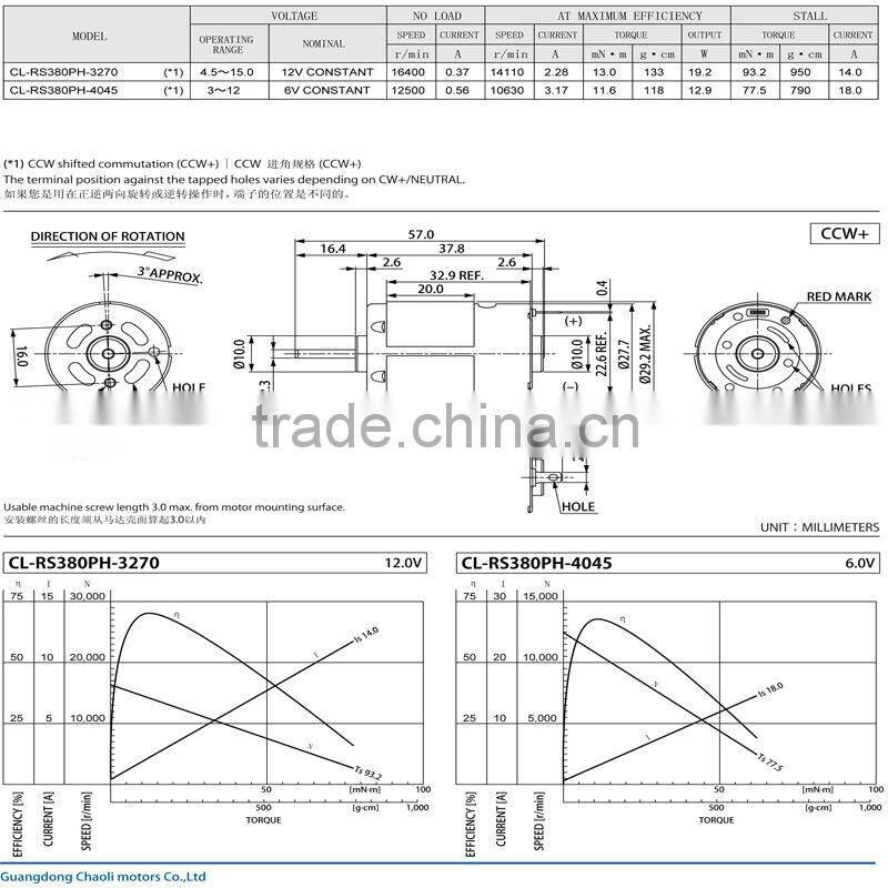 CL-RS380PH generator for air pump
