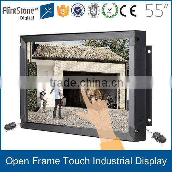 42,55 inch totem display touch screen, kiosk frameless touch screen, open frame touch screen LCD monitor