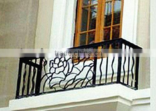 2014 Top-selling hand forged iron balcony railing designs