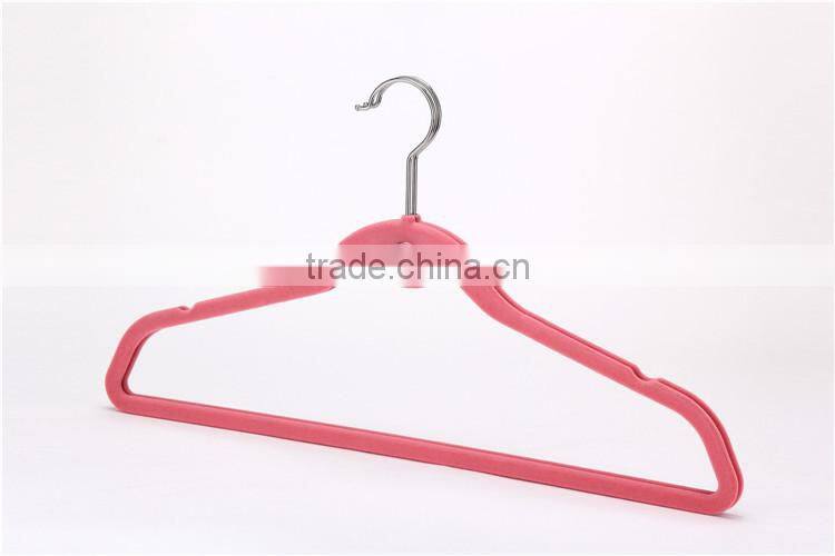 Standby Purple Velvet Hanger with a hook Functional Factory Dirrect