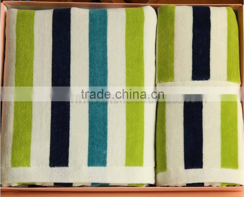 High Quality Striped Tender Gift Towel Set