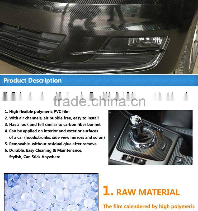 Wholesale 1.52*20m Super Glossy 5D Carbon Fiber Vinyl Car Sticker