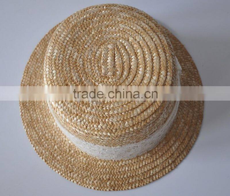 Top quality plain color paper straw hat