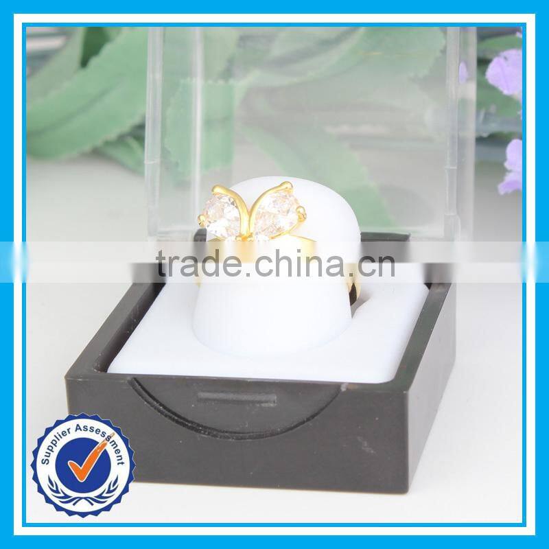 Cheap wholesale butterfly napkin ring handmade crystal gold butterfly ring