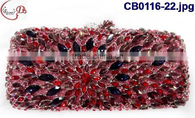 Multicolor and too beans/stones of shinning bag for weeding party CB0116-13