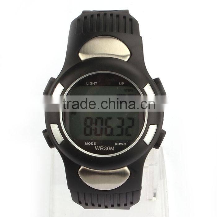 2015 Men Women Sports GYM Running Hunting Digital Watch Fitness 3D Pedometer Calories Counter Pulse Heart Rate Monitor