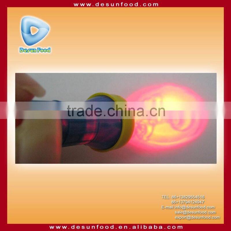 flashlight torch with cartoon projection toy with candy