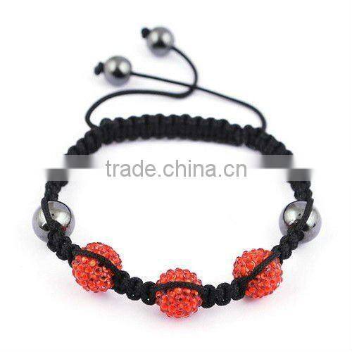 Cheap shamballa bracelet jewelry with resin ball