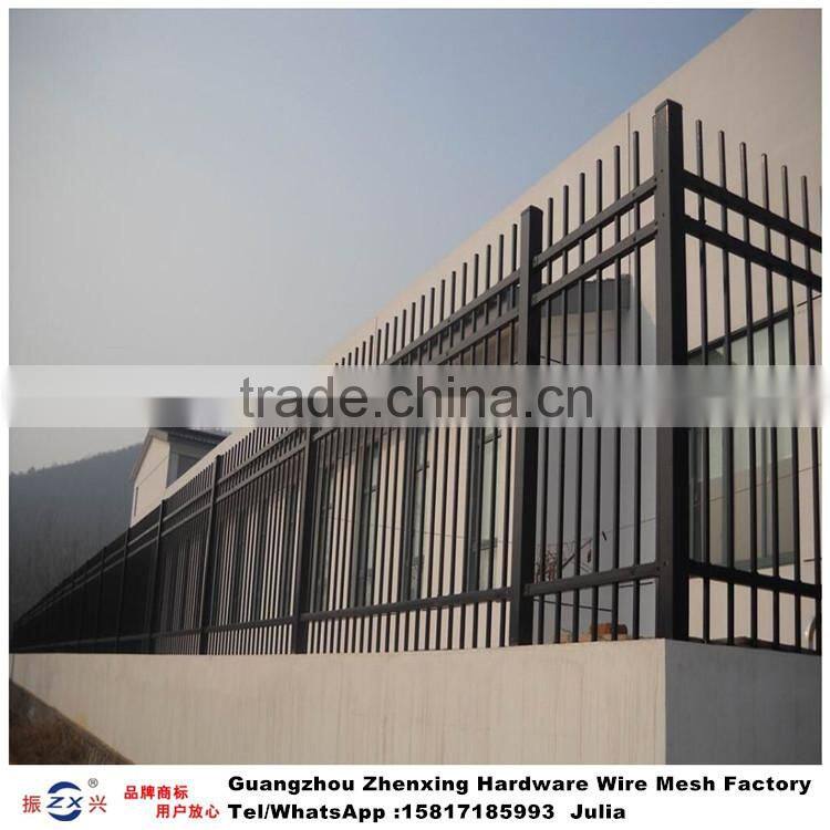 Guangzhou factory wholesale powder-coating security wrought iron fence for garden ZX-XGHL18