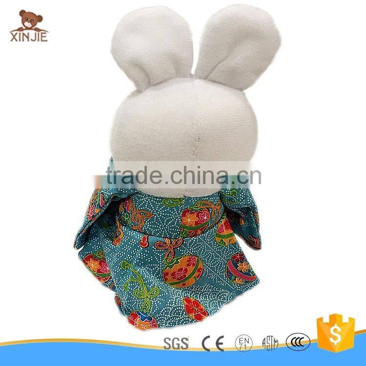lovely blue sitting rabbit plush toy