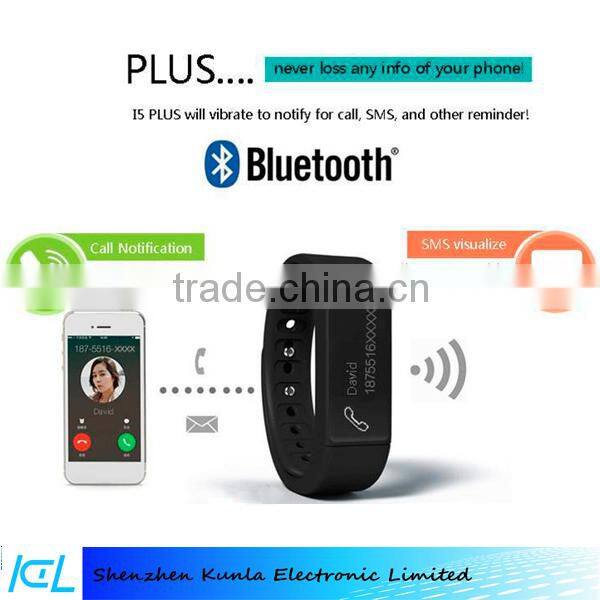 2016 Newest model i5 plus smart watch bluetooth 4.0 silicon smart bracelet i5 plus smart wristband