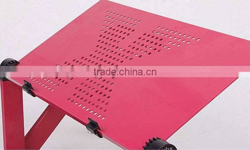 360 Degree Adjustable Portable folding laptop table stand smart lapdesk vented stand bed sofa tray With mouse pad