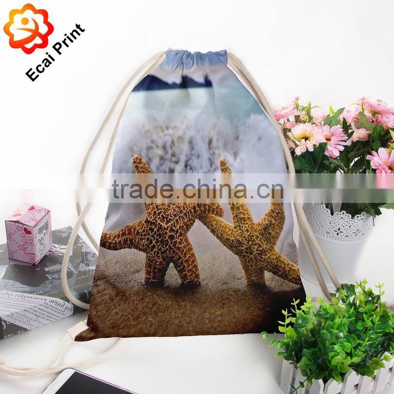2016 hot sell custom digital printing drawstring backpack bag