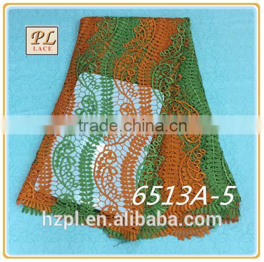 2015 new dresses design wholesale embroidery fabric lace for women