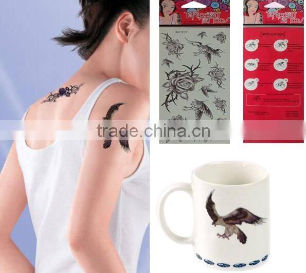 2015 hot selling tattoo sticker,temporary tattoo sticker,Eco-friendly Non-toxic Gold tattoo sticker