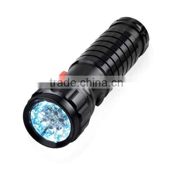 12 led white light,7 led red light aluminum led torch