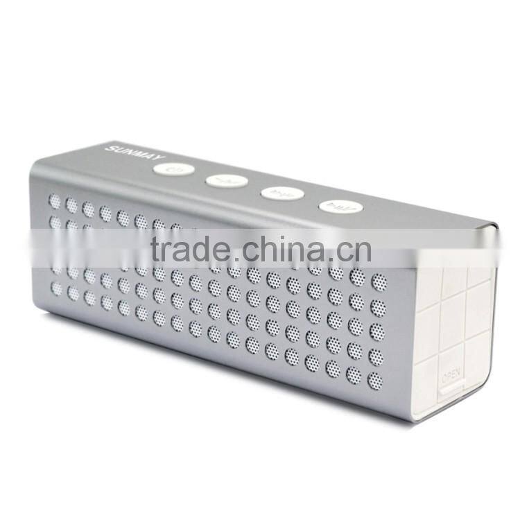 Dual channel stereo aluminum bluetooth speaker support TF card